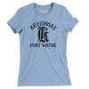 Fort Wayne Kekiongas Baseball Women's T-Shirt-Baby Blue-Allegiant Goods Co. Vintage Sports Apparel