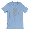 Rhode Island Pride State Men/Unisex T-Shirt-Baby Blue-Allegiant Goods Co. Vintage Sports Apparel