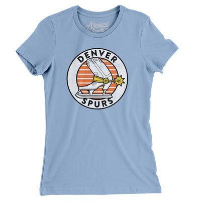 Denver Spurs Hockey Women's T-Shirt-Baby Blue-Allegiant Goods Co. Vintage Sports Apparel