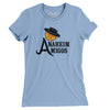 Anaheim Amigos Basketball Women's T-Shirt-Baby Blue-Allegiant Goods Co. Vintage Sports Apparel