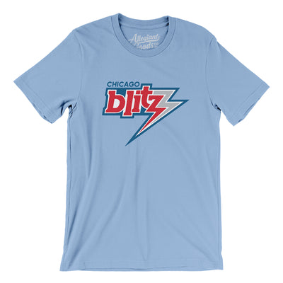 Chicago Blitz Football Men/Unisex T-Shirt-Baby Blue-Allegiant Goods Co. Vintage Sports Apparel