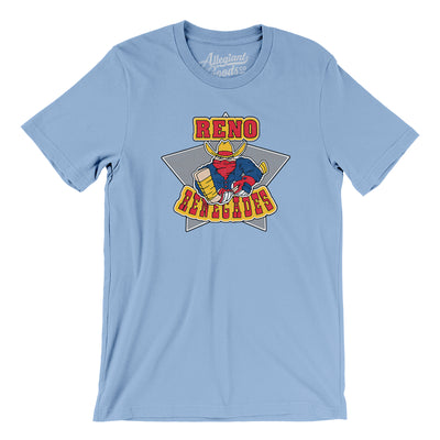 Reno Renegades Hockey Men/Unisex T-Shirt-Baby Blue-Allegiant Goods Co. Vintage Sports Apparel