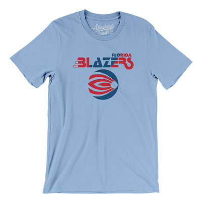 Florida Blazers Football Men/Unisex T-Shirt-Baby Blue-Allegiant Goods Co. Vintage Sports Apparel