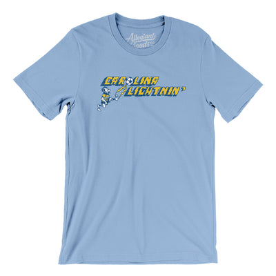Carolina Lightnin' Soccer Men/Unisex T-Shirt-Baby Blue-Allegiant Goods Co. Vintage Sports Apparel