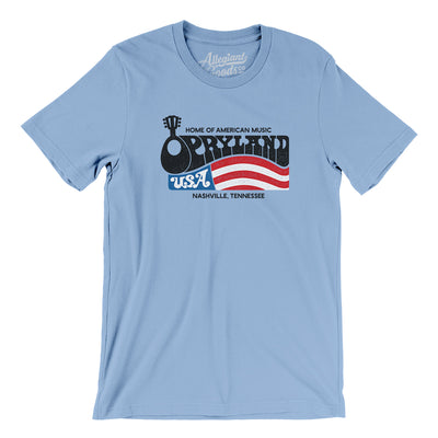 Opryland USA Theme Park Men/Unisex T-Shirt-Baby Blue-Allegiant Goods Co. Vintage Sports Apparel