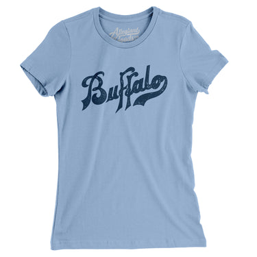 Buffalo Blues Baseball Women's T-Shirt-Allegiant Goods Co. Vintage Sports Apparel