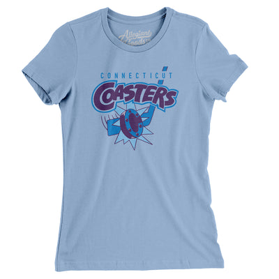 Connecticut Coasters Roller Hockey Women's T-Shirt-Baby Blue-Allegiant Goods Co. Vintage Sports Apparel
