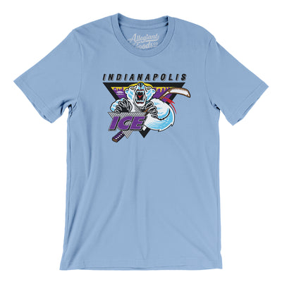 Indianapolis Ice Hockey Men/Unisex T-Shirt-Baby Blue-Allegiant Goods Co. Vintage Sports Apparel