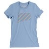 Connecticut Pride State Women's T-Shirt-Baby Blue-Allegiant Goods Co. Vintage Sports Apparel