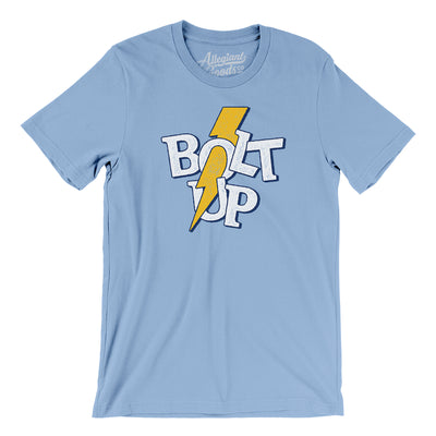 Bolt Up San Diego Men/Unisex T-Shirt-Baby Blue-Allegiant Goods Co. Vintage Sports Apparel