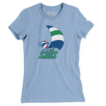 San Diego Sails Basketball Women's T-Shirt-Allegiant Goods Co. Vintage Sports Apparel