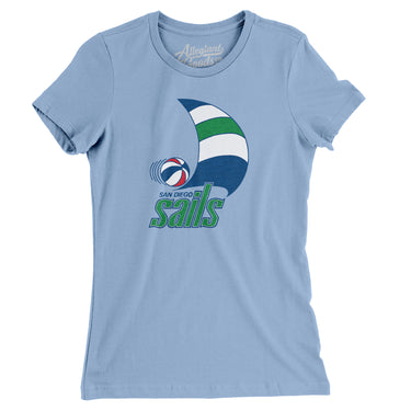 San Diego Sails Basketball Women's T-Shirt-Allegiant Goods Co. Vintage Sports Apparel
