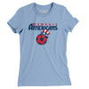 Memphis Americans Soccer Women's T-Shirt-Baby Blue-Allegiant Goods Co. Vintage Sports Apparel