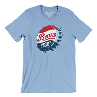 Buffalo Bison Hockey Men/Unisex T-Shirt-Baby Blue-Allegiant Goods Co. Vintage Sports Apparel