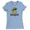 Cincinnati Stingers Hockey Women's T-Shirt-Baby Blue-Allegiant Goods Co. Vintage Sports Apparel
