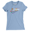 Los Angeles Lazers Soccer Women's T-Shirt-Baby Blue-Allegiant Goods Co. Vintage Sports Apparel