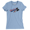 Orlando Renegades Football Women's T-Shirt-Baby Blue-Allegiant Goods Co. Vintage Sports Apparel