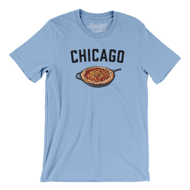 Chicago Style Deep Dish Pizza Men/Unisex T-Shirt-Baby Blue-Allegiant Goods Co. Vintage Sports Apparel