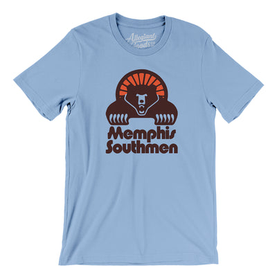 Memphis Southmen Football Men/Unisex T-Shirt-Baby Blue-Allegiant Goods Co. Vintage Sports Apparel