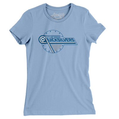 Las Vegas Quicksilvers Soccer Women's T-Shirt-Baby Blue-Allegiant Goods Co. Vintage Sports Apparel
