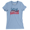 Rapid City Thrillers Basketball Women's T-Shirt-Baby Blue-Allegiant Goods Co. Vintage Sports Apparel