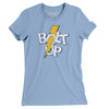 Bolt Up Women's T-Shirt-Baby Blue-Allegiant Goods Co. Vintage Sports Apparel