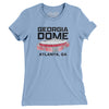 Georgia Dome Women's T-Shirt-Baby Blue-Allegiant Goods Co. Vintage Sports Apparel