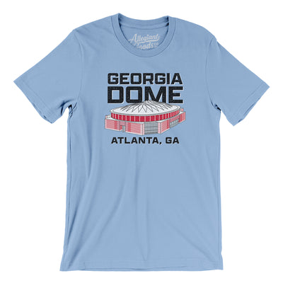Georgia Dome Men/Unisex T-Shirt-Baby Blue-Allegiant Goods Co. Vintage Sports Apparel