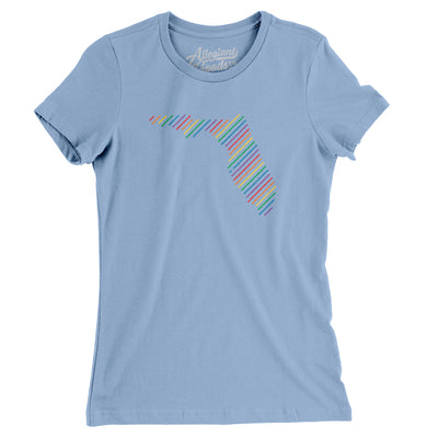 Florida Pride State Women's T-Shirt-Baby Blue-Allegiant Goods Co. Vintage Sports Apparel
