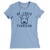 St. Louis Terriers Baseball Women's T-Shirt-Baby Blue-Allegiant Goods Co. Vintage Sports Apparel