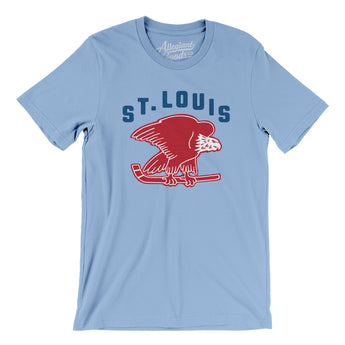 St. Louis Eagles Hockey Men/Unisex T-Shirt-Baby Blue-Allegiant Goods Co. Vintage Sports Apparel