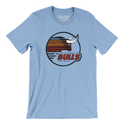 Jacksonville Bulls Football Men/Unisex T-Shirt-Baby Blue-Allegiant Goods Co. Vintage Sports Apparel