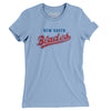 New Haven Blades Hockey Women's T-Shirt-Baby Blue-Allegiant Goods Co. Vintage Sports Apparel
