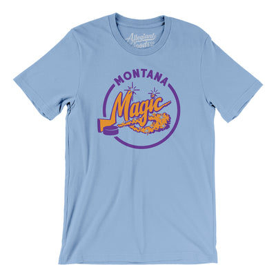 Montana Magic Hockey Men/Unisex T-Shirt-Baby Blue-Allegiant Goods Co. Vintage Sports Apparel