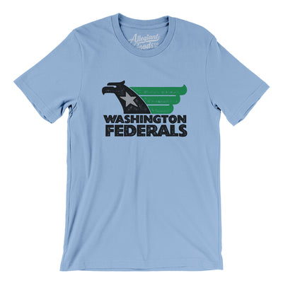 Washington Federals Football Men/Unisex T-Shirt-Baby Blue-Allegiant Goods Co. Vintage Sports Apparel