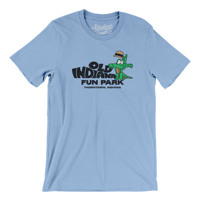 Old Indiana Fun Park Men/Unisex T-Shirt-Baby Blue-Allegiant Goods Co. Vintage Sports Apparel