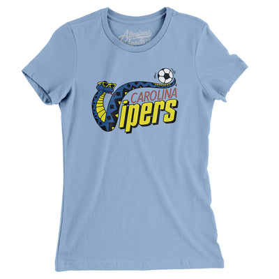 Carolina Vipers Soccer Women's T-Shirt-Baby Blue-Allegiant Goods Co. Vintage Sports Apparel