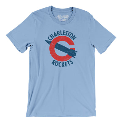 Charleston Rockets Football Men/Unisex T-Shirt-Baby Blue-Allegiant Goods Co. Vintage Sports Apparel