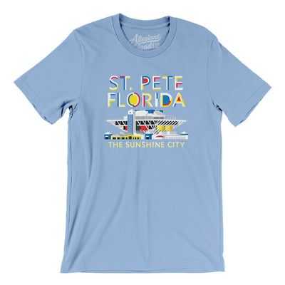 St. Pete Florida Pier Men/Unisex T-Shirt-Baby Blue-Allegiant Goods Co. Vintage Sports Apparel