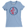 Hartford Bicentennials Soccer Women's T-Shirt-Baby Blue-Allegiant Goods Co. Vintage Sports Apparel