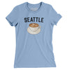 Seattle Coffee Women's T-Shirt-Baby Blue-Allegiant Goods Co. Vintage Sports Apparel