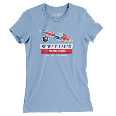 Space City USA Amusement Park Women's T-Shirt-Allegiant Goods Co. Vintage Sports Apparel