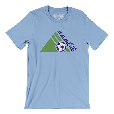 Denver Avalanche Soccer Men/Unisex T-Shirt-Baby Blue-Allegiant Goods Co. Vintage Sports Apparel