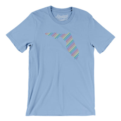 Florida Pride State Men/Unisex T-Shirt-Baby Blue-Allegiant Goods Co. Vintage Sports Apparel