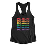 Delaware Pride Women's Racerback Tank-Allegiant Goods Co. Vintage Sports Apparel