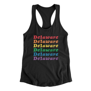 Delaware Pride Women's Racerback Tank-Allegiant Goods Co. Vintage Sports Apparel