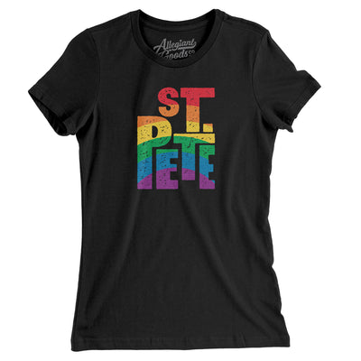 St. Petersburg Florida Pride Women's T-Shirt-Black-Allegiant Goods Co. Vintage Sports Apparel