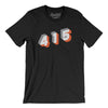 San Francisco 415 Area Code Men/Unisex T-Shirt-Black-Allegiant Goods Co. Vintage Sports Apparel
