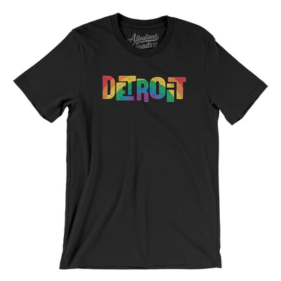 Detroit Michigan Pride Men/Unisex T-Shirt-Black-Allegiant Goods Co. Vintage Sports Apparel