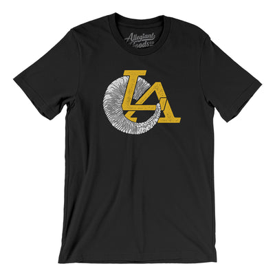 LA Ram Horn Men/Unisex T-Shirt-Black-Allegiant Goods Co. Vintage Sports Apparel